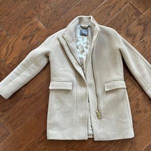 J Crew Cocoon Coat Tan Khaki Stadium Cloth 00